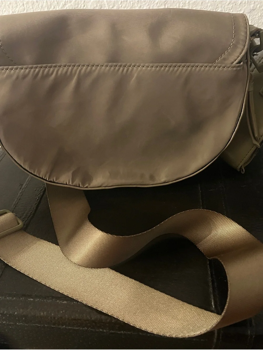 Tahari Taupe Crossbody with Adjustable Strap